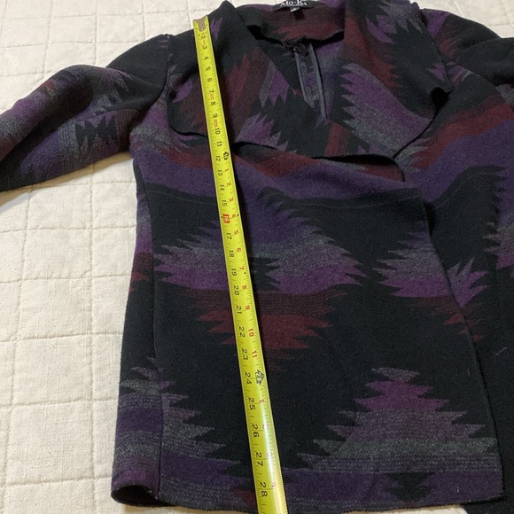 Mo-Ka by Santa Fe Apparel Women’s Southwestern Aztec Print Jacket - Picture 13 of 13